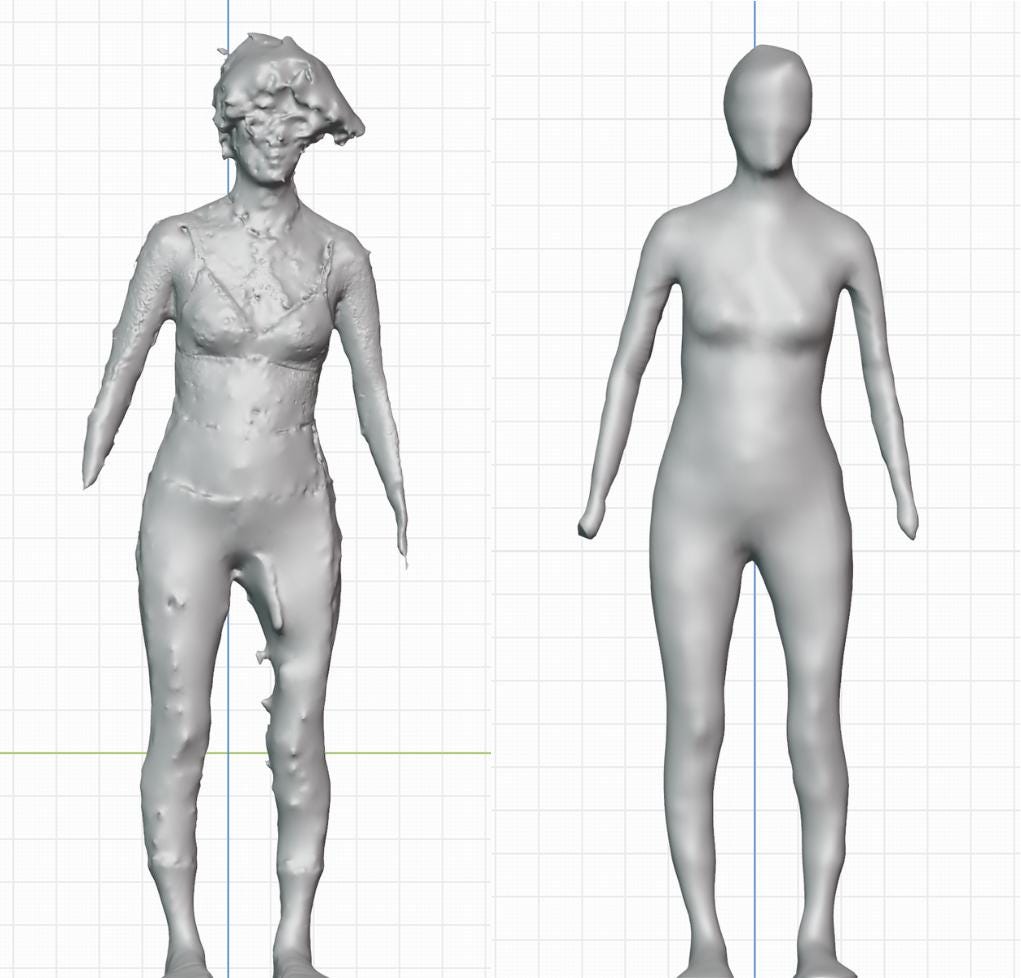 3D Body Scan + Cleanup (Custom Clo3D Avatar)